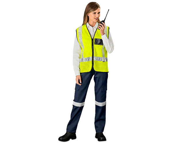 Airport Hi-Viz Reflective Full Zip Vest