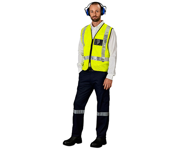 Airport Hi-Viz Reflective Full Zip Vest