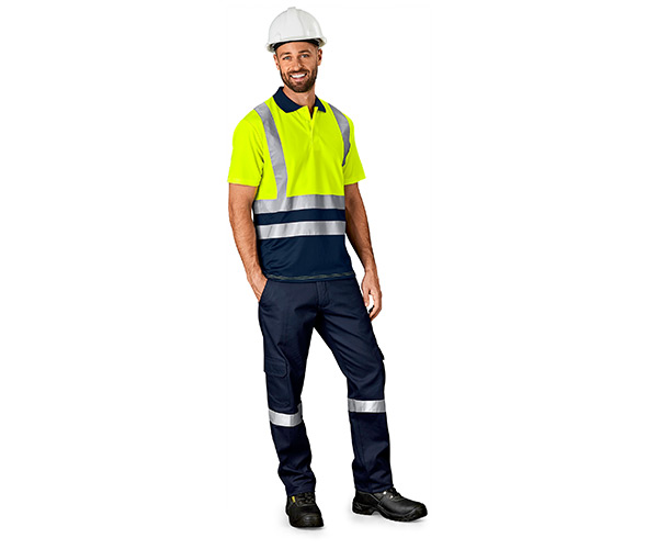 Surveyor Two-Tone Hi-Viz Reflective Golf Shirt