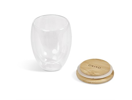 Okiyo Moco Double-Wall Glass Cup - 350ml