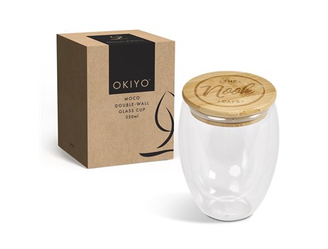 Okiyo Moco Double-Wall Glass Cup - 350ml