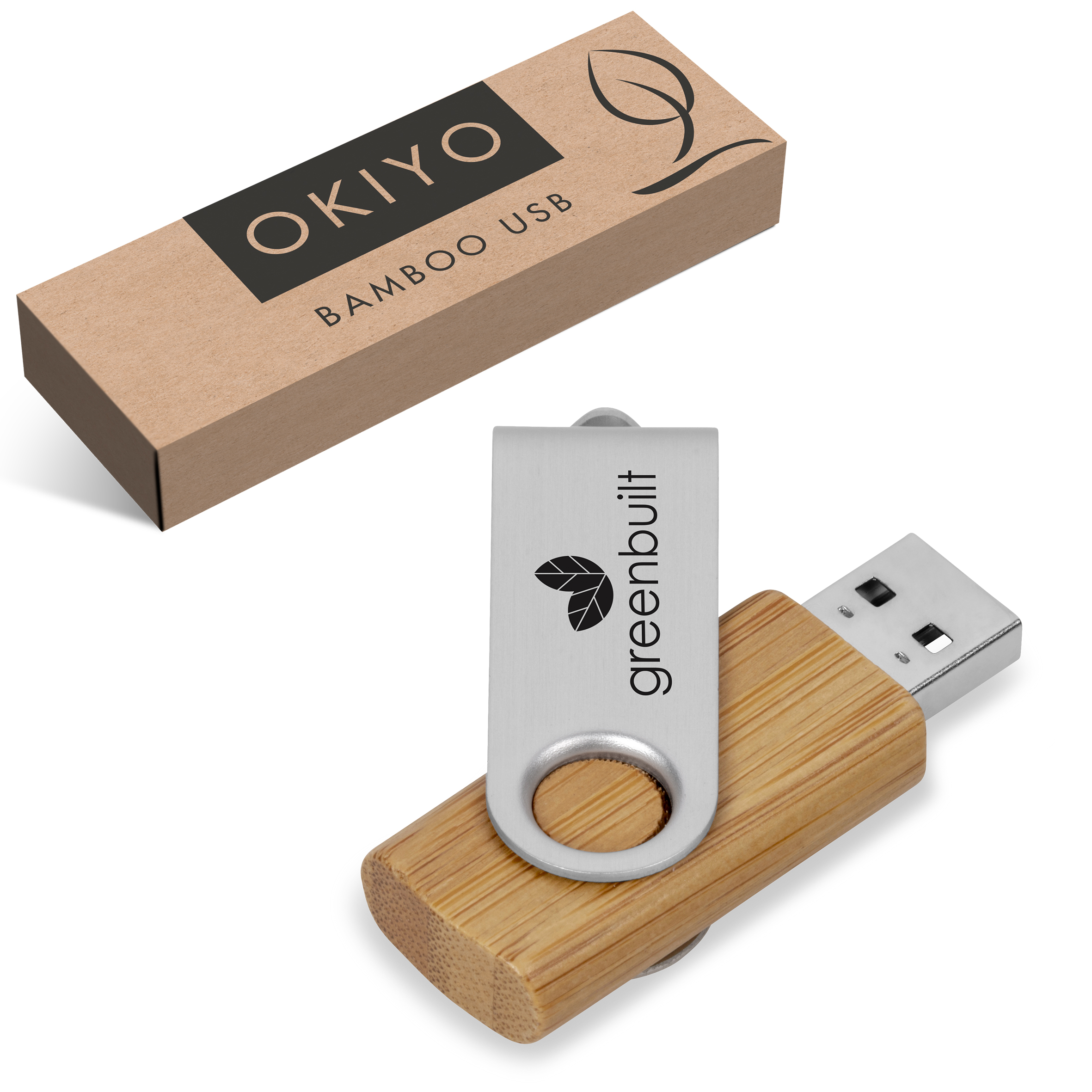 Okiyo Shimasu Bamboo Flash Drive - 8GB