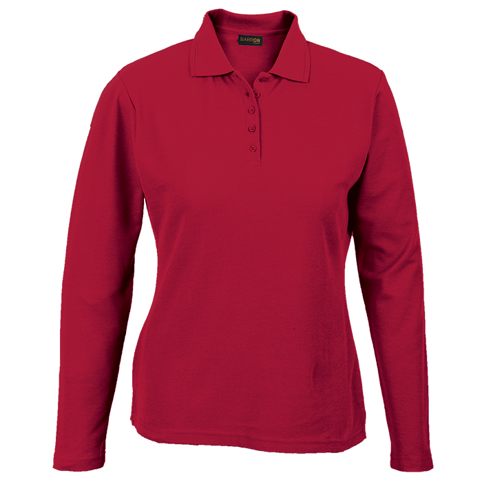 175g Pique Knit Long Sleeve Golfer Ladies