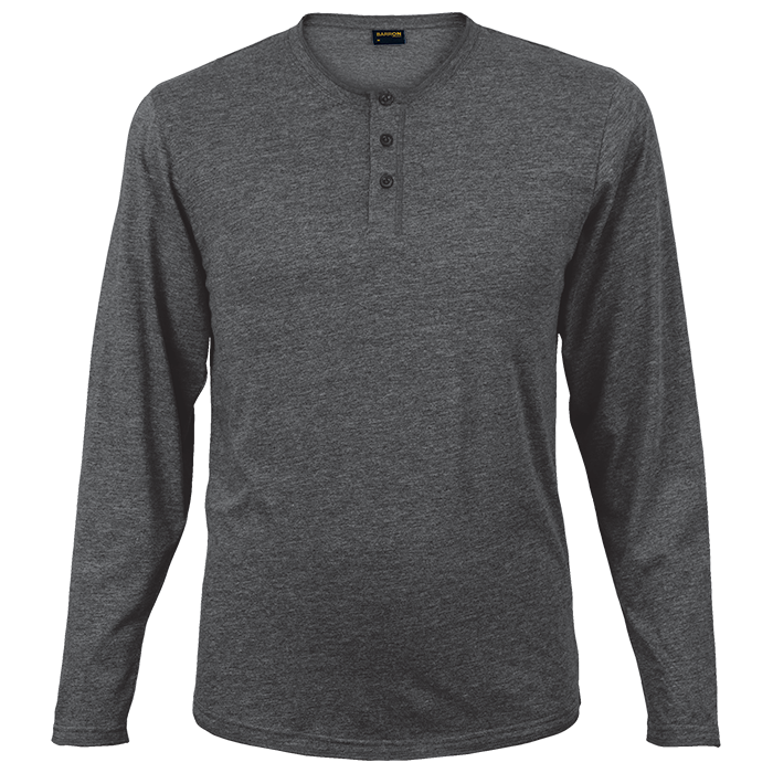 145g Henley Long Sleeve T-Shirt Mens