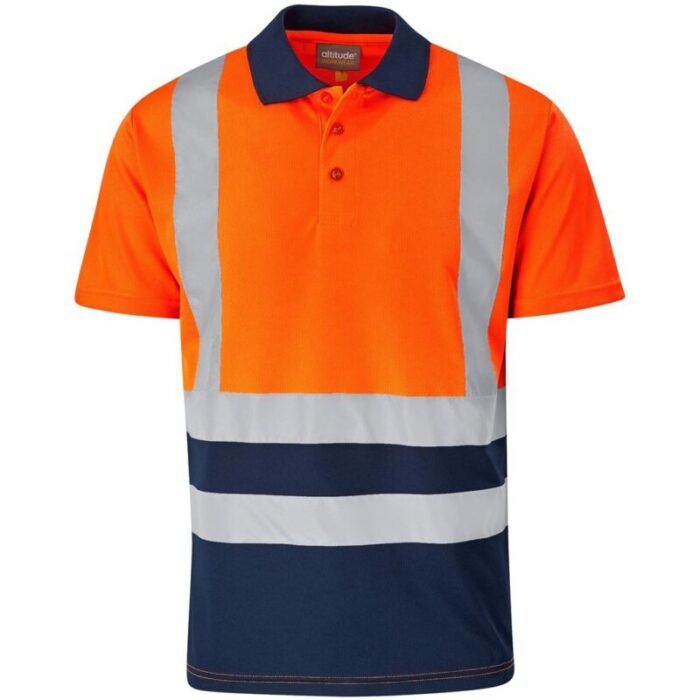 Surveyor Two-Tone Hi-Viz Reflective Golf Shirt - Image 4
