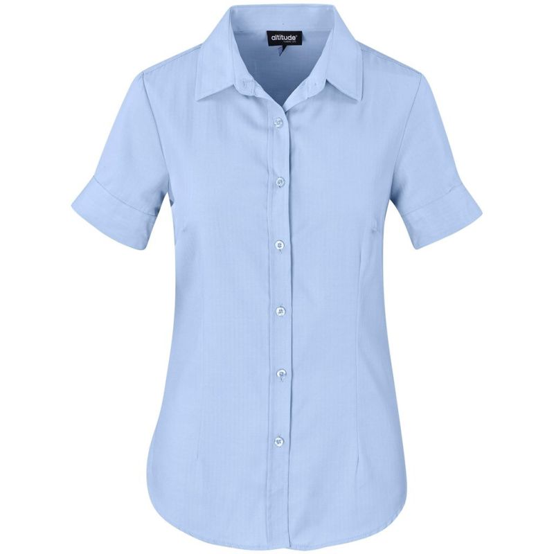 Ladies Short Sleeve Nottingham Shirt - Image 5