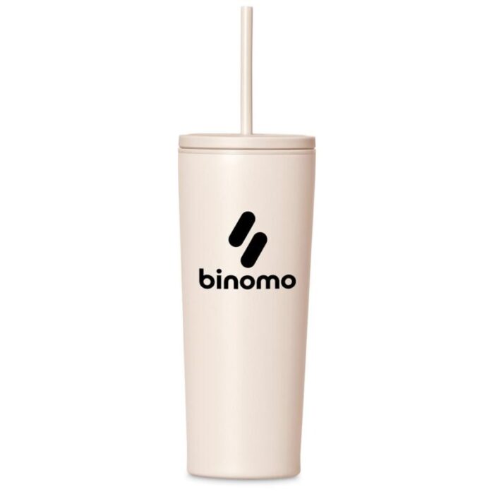 Kooshty Concorde Stainless Steel & Plastic Double-Wall Tumbler & Straw - 720ml - Image 2