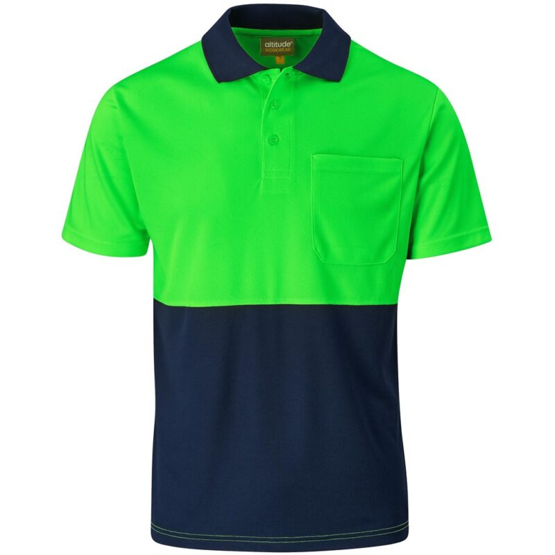 Inspector Two-Tone Hi-Viz Golf Shirt - Image 2