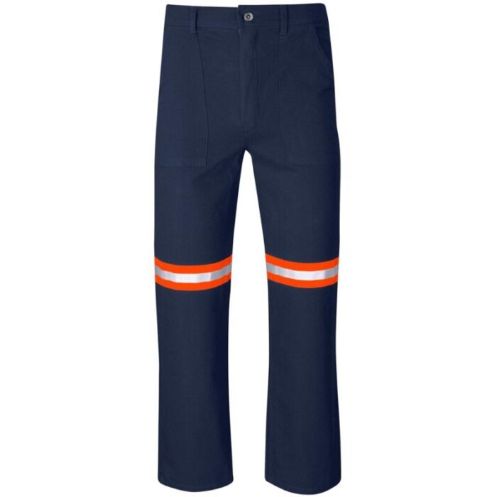 Artisan Premium 100% Cotton Pants - Reflective Legs - Orange Tape - Image 3