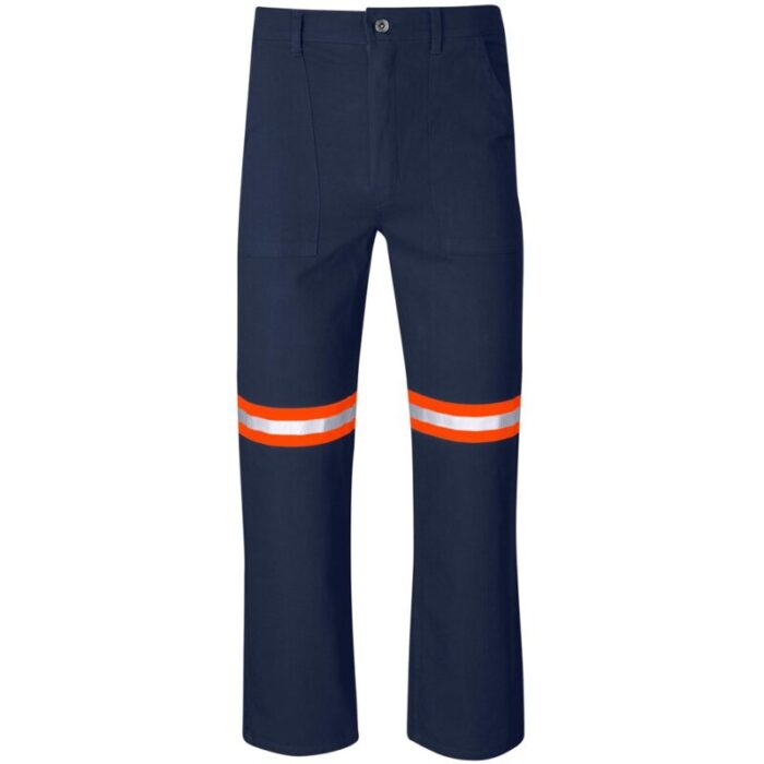 Artisan Premium 100% Cotton Pants - Reflective Legs - Orange Tape - Image 2