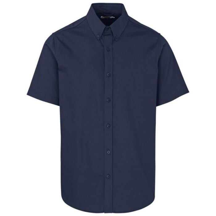 Mens Short Sleeve Cotton Twill Moderna Shirt - Image 2