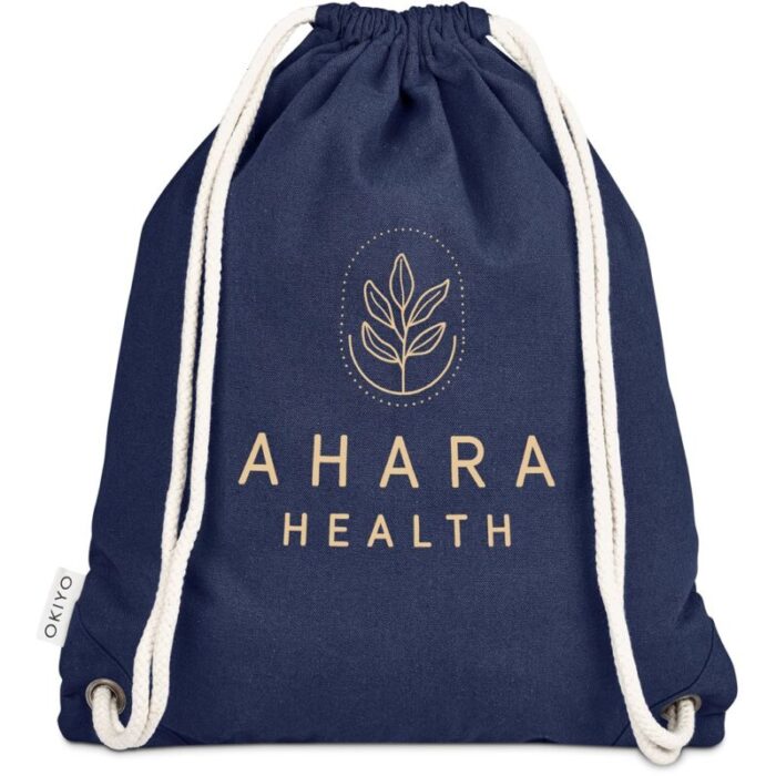 Okiyo Kinchaku Recycled Canvas Drawstring Bag - Image 2