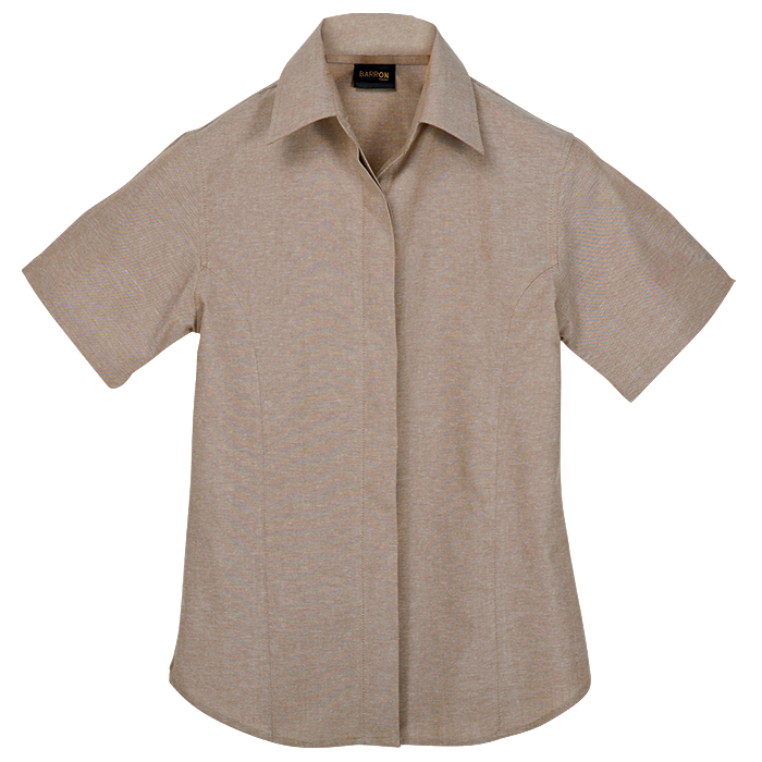 Oxford Blouse Short Sleeve Ladies - Image 3