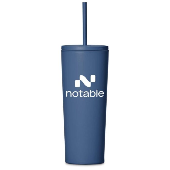 Kooshty Concorde Stainless Steel & Plastic Double-Wall Tumbler & Straw - 720ml - Image 3