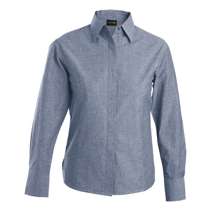 Oxford Blouse Long Sleeve Ladies - Image 5