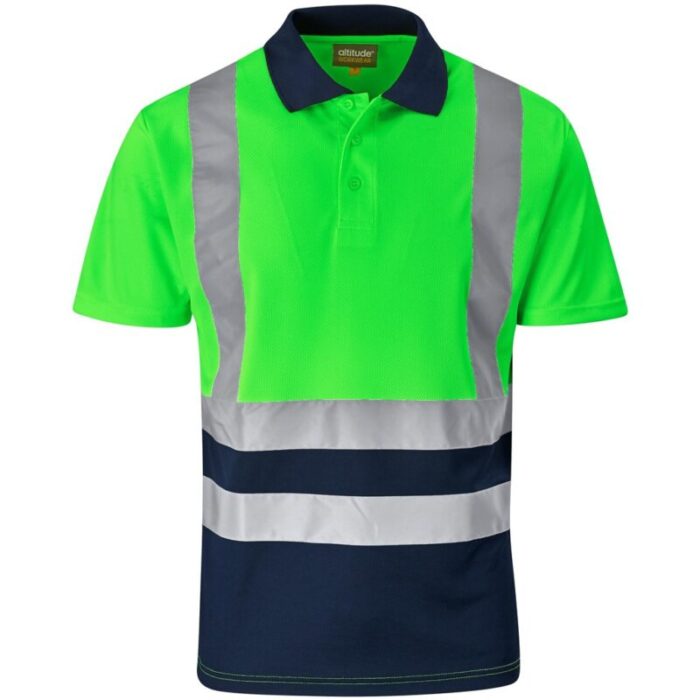 Surveyor Two-Tone Hi-Viz Reflective Golf Shirt - Image 3