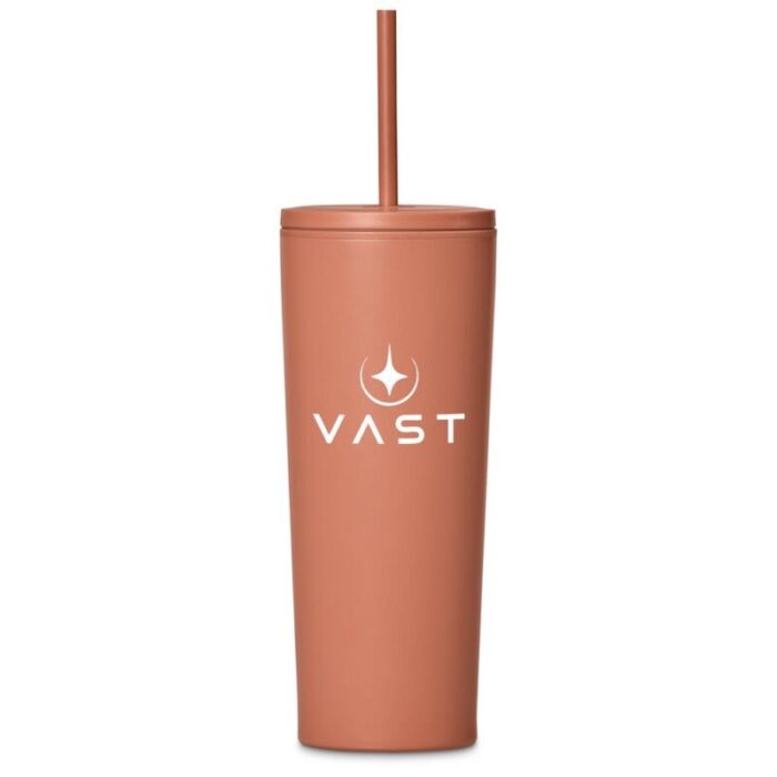 Kooshty Concorde Stainless Steel & Plastic Double-Wall Tumbler & Straw - 720ml - Image 4