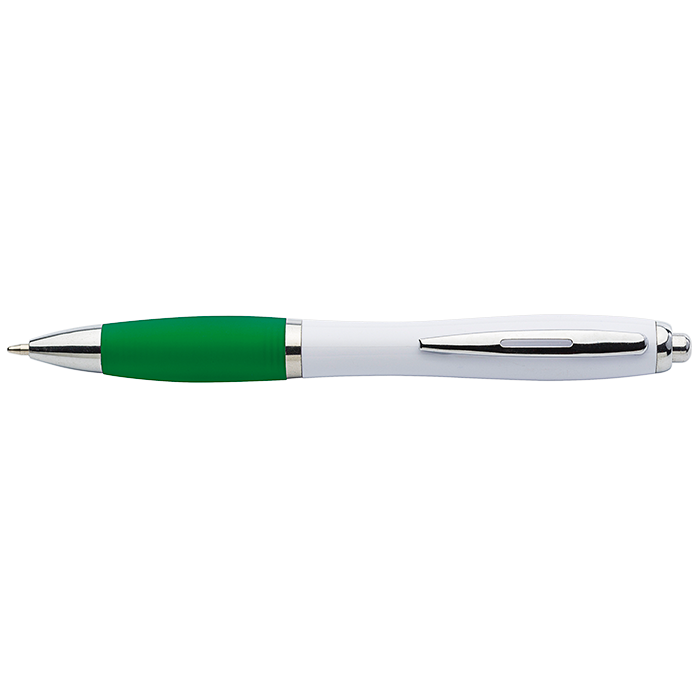 White Barrel Curved Design Ballpoint Pen - Image 15