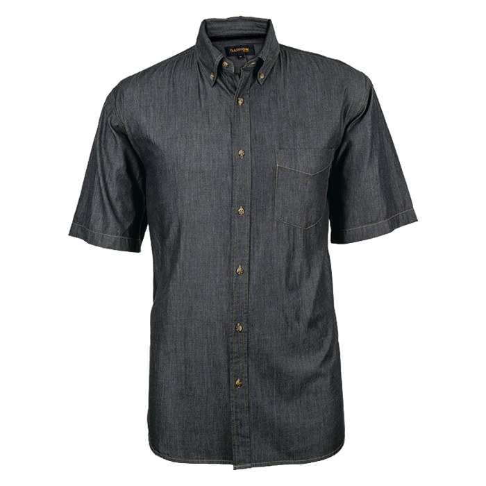 Denver Denim Shirt Short Sleeve Mens - Image 2