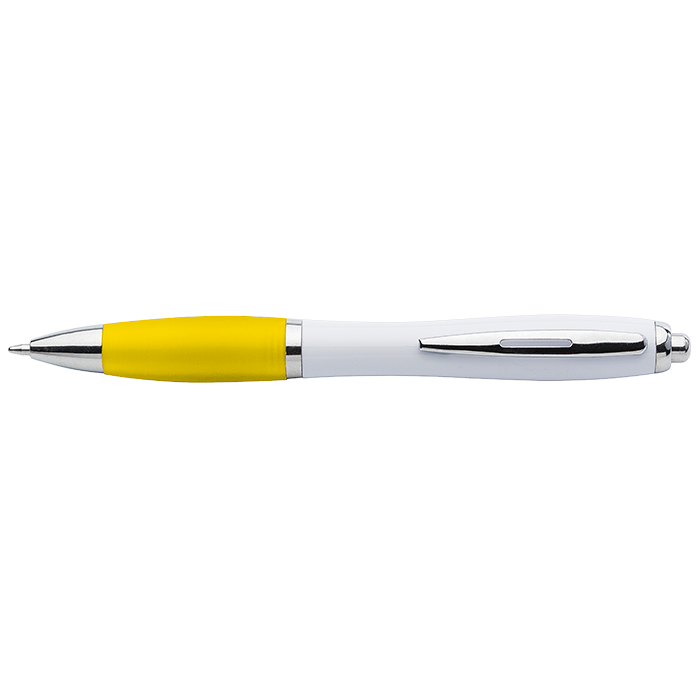 White Barrel Curved Design Ballpoint Pen - Image 16