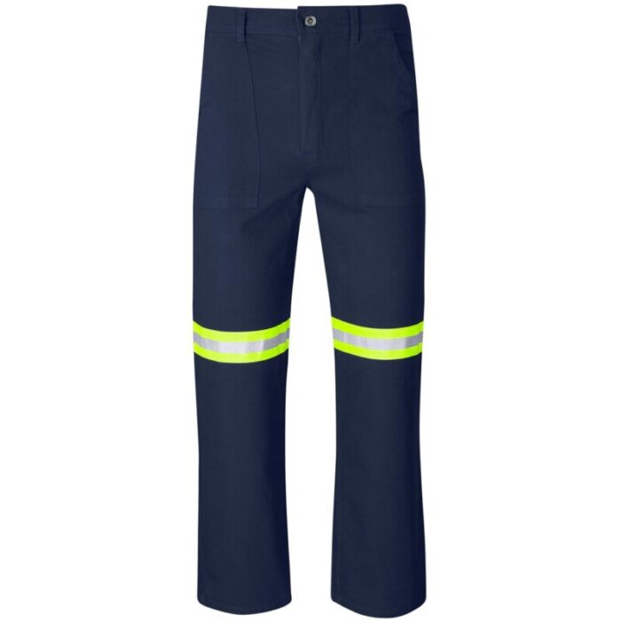 Artisan Premium 100% Cotton Pants - Reflective Legs - Yellow Tape - Image 2