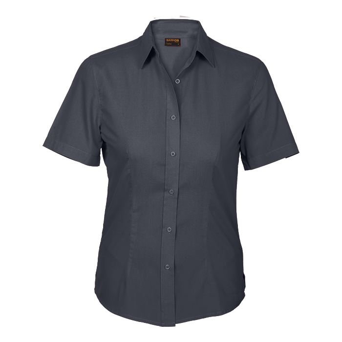 Basic Poly Cotton Blouse Short Sleeve Ladies - Image 7