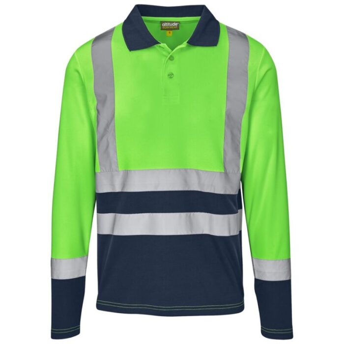Long Sleeve Surveyor Two-Tone Hi-Viz Golf Shirt - Image 3