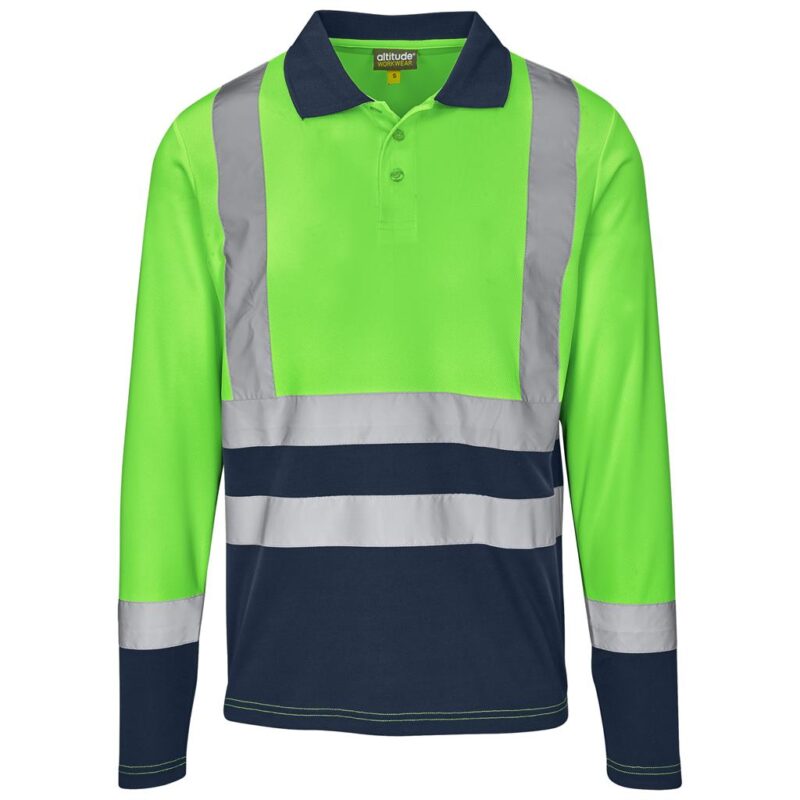 Long Sleeve Surveyor Two-Tone Hi-Viz Golf Shirt - Image 3