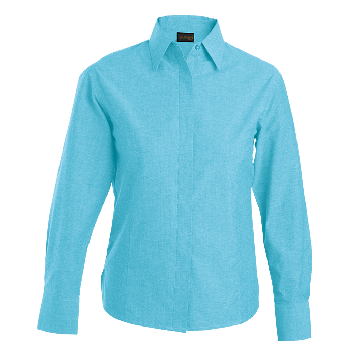 Oxford Blouse Long Sleeve Ladies - Image 5