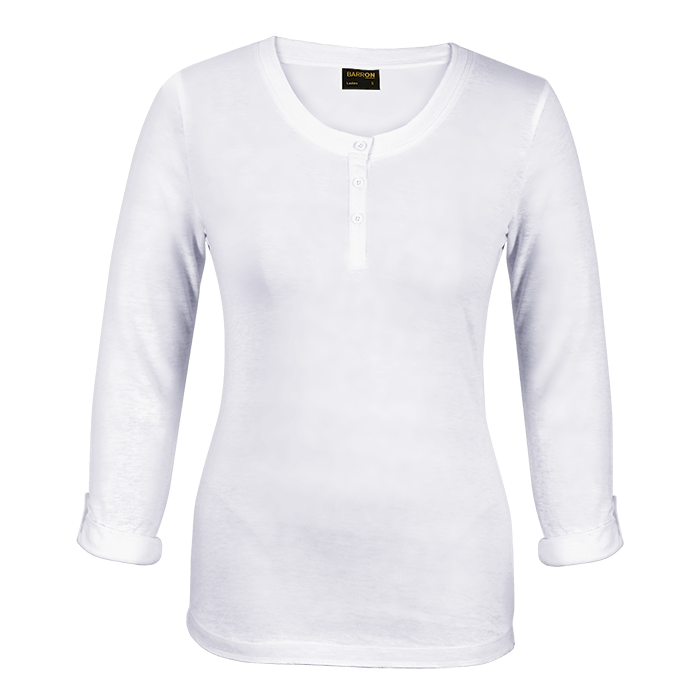 145g Henley Long Sleeve T-Shirt Ladies - Image 7